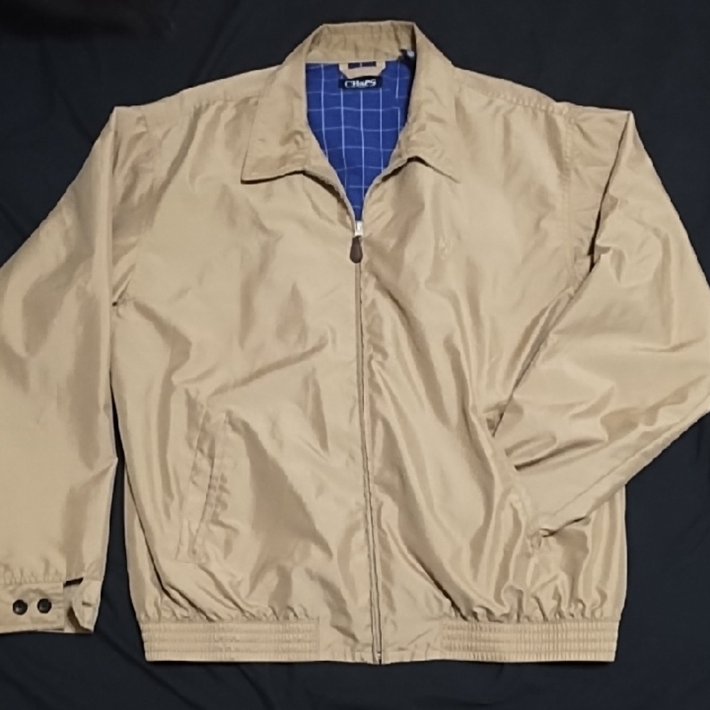 Chaps Full-Zip Classic Tan Windbreaker. Men's Large